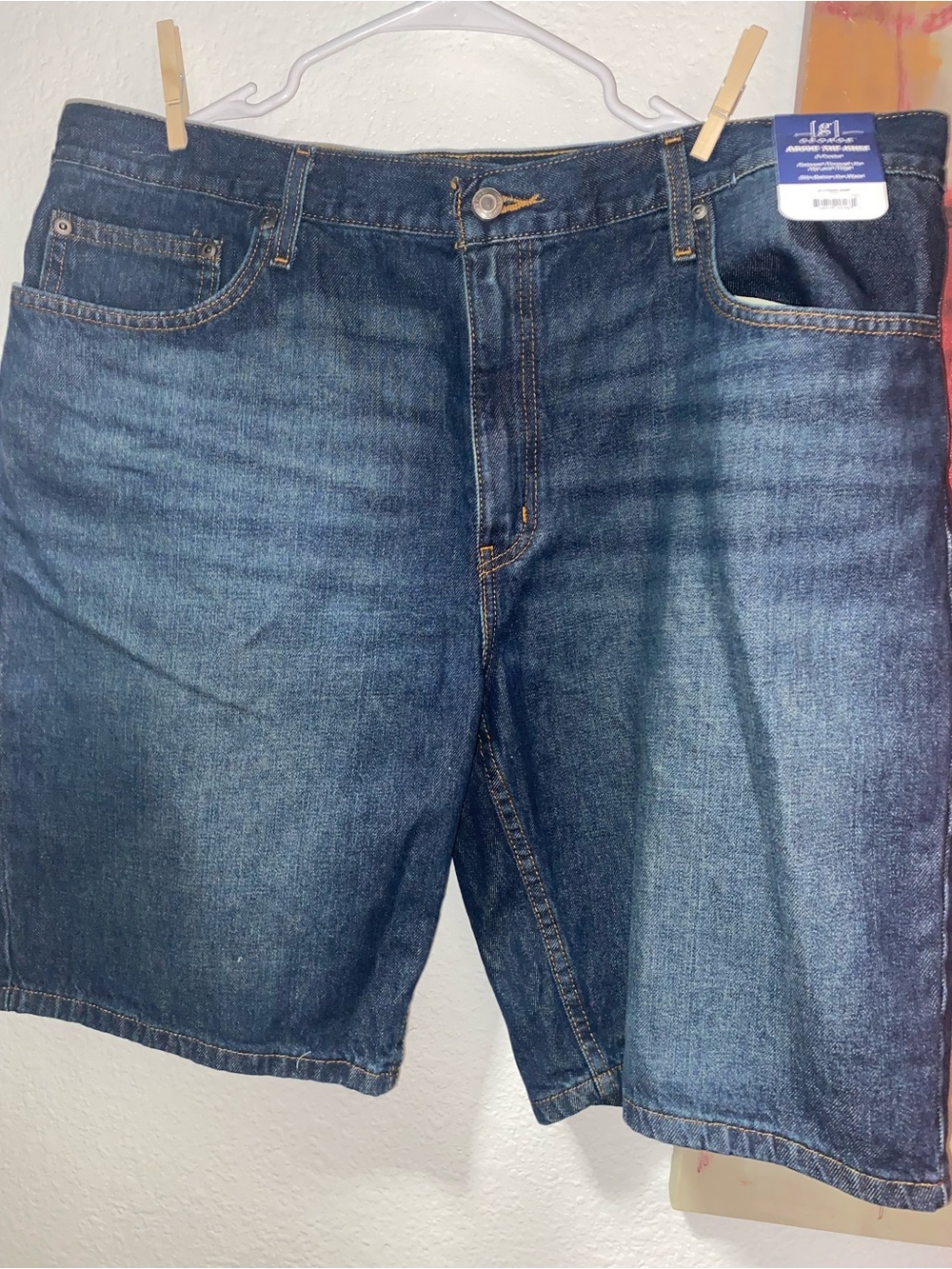 George Men's Indigo Blue Denim Jean Shorts